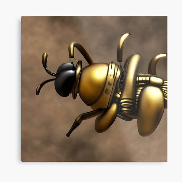 Aperçu de l'œuvre Clockwork Pollinator : une symphonie de cuivres et d'engrenages créée et vendue par CreativeCircus.