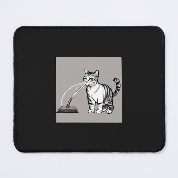 Item preview, Drawing of a cat hoovering the floor designed and sold by cesavision.