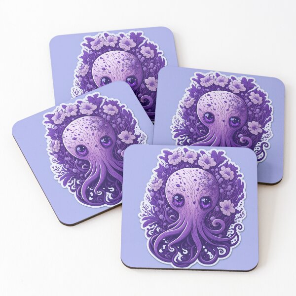 Item preview, Blooming Delight: The Vivid Octopus with a Floral Splash! designed and sold by MeowtifullyCute.