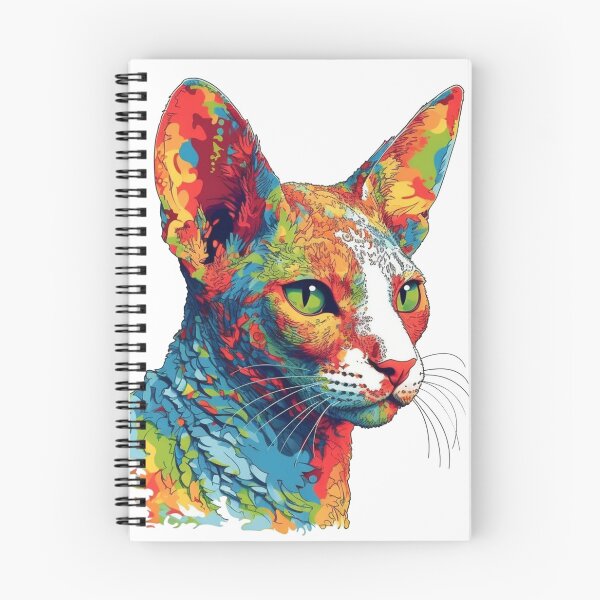 Item preview, Cat Portrait Art: Curly-Haired Cornish Rex by Curly Cuties Art designed and sold by DooodleGod.