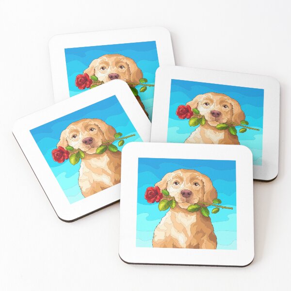 Item preview, Cute puppy with rose designed and sold by Talwaran.