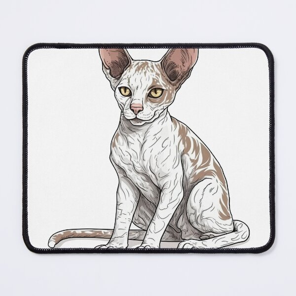 Item preview, Cornish Rex Cartoon Tee - Fun Feline Design for Cat designed and sold by DooodleGod.