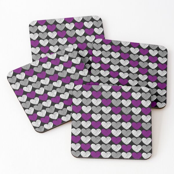 Item preview, Subtle Asexual Flag Hearts Pattern designed and sold by ontrendshirts.