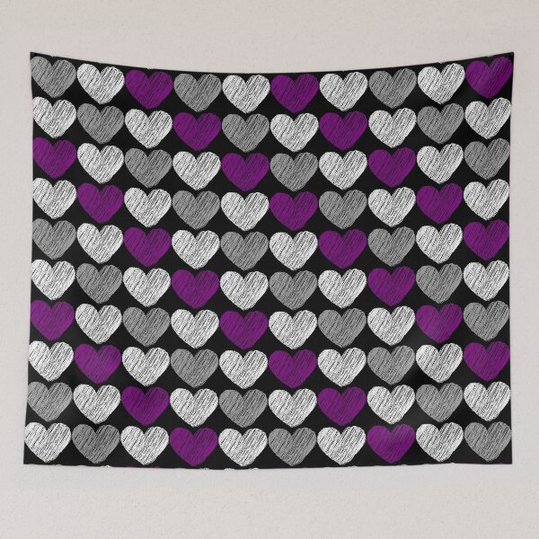 Item preview, Subtle Asexual Flag Hearts Pattern designed and sold by ontrendshirts.