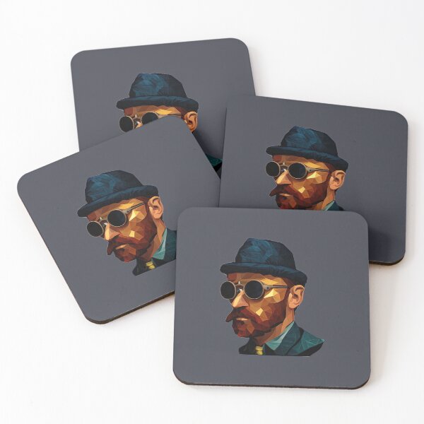 Item preview, Vincent van Gogh in Round Sunglasses and Cap designed and sold by PolygonXYZ.