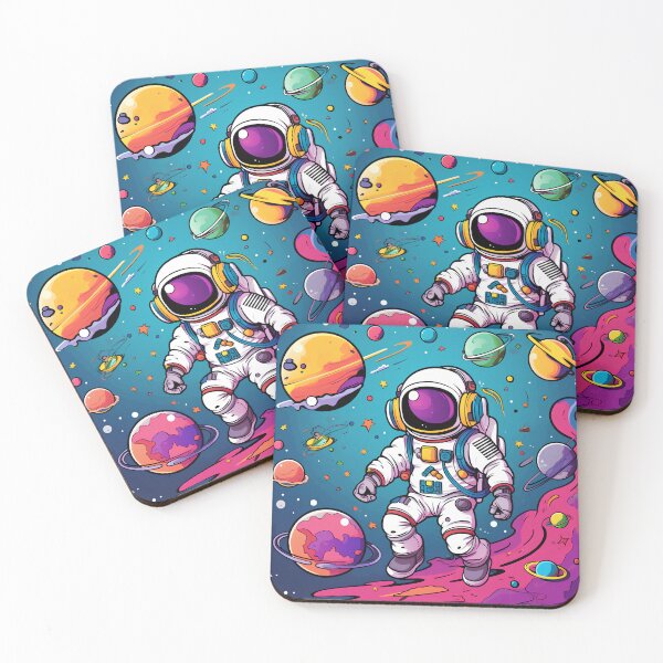 Item preview, The small astronaut  Fun floating in space Colorful designed and sold by KimierArt.