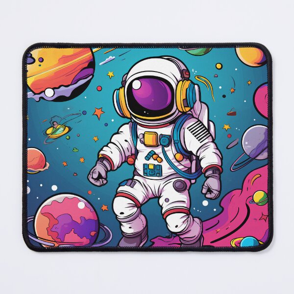 Item preview, The small astronaut Fun floating in space Colorful designed and sold by KimierArt.