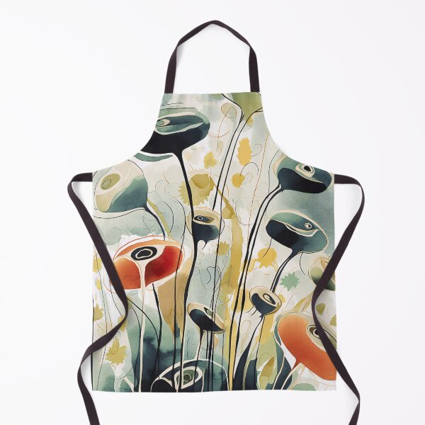 Item preview, Abstract art poppies print designed and sold by kusamono-art.