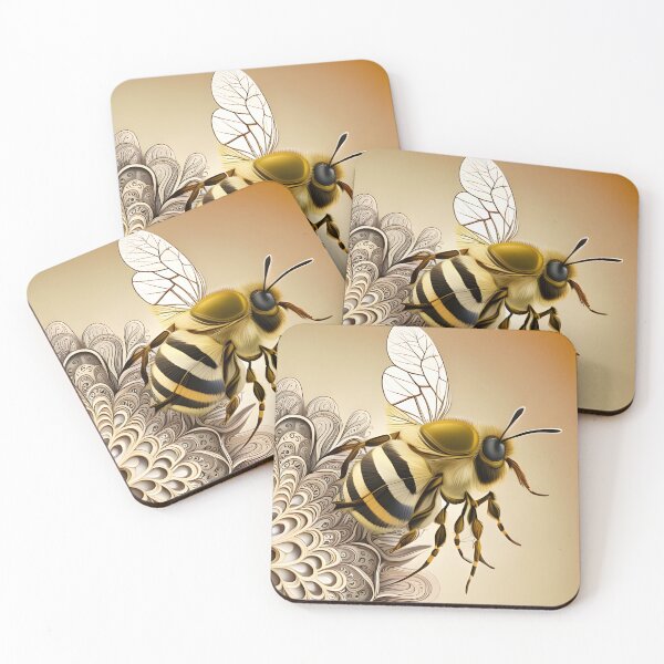 Item preview, Golden Harmony: A Fractal Blossom and Zentangle Bee Dance designed and sold by CreativeCircus.