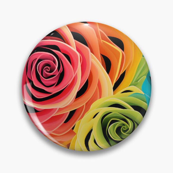 Item preview, Hypnotic Vibrant Rose Heads  designed and sold by raviolli000.