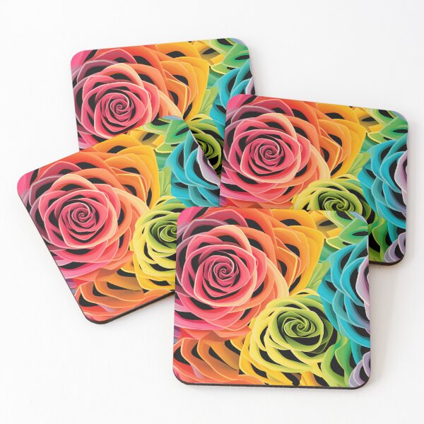 Item preview, Hypnotic Vibrant Rose Heads  designed and sold by raviolli000.