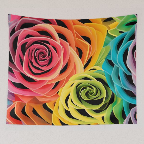 Item preview, Hypnotic Vibrant Rose Heads  designed and sold by raviolli000.