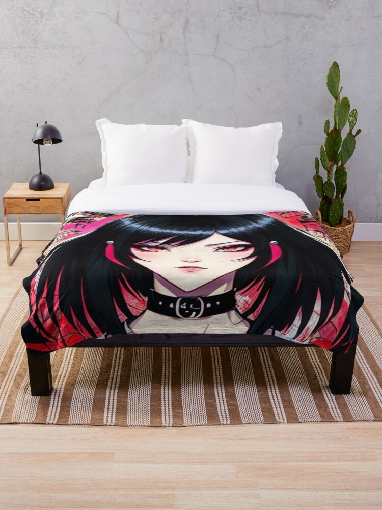 Funny Anime Demon Slayer T Shirt Fleece Blanket by Anime Art