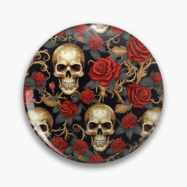 Item preview, Golden skulls and roses - Gothic queen design designed and sold by DarkDesign69.