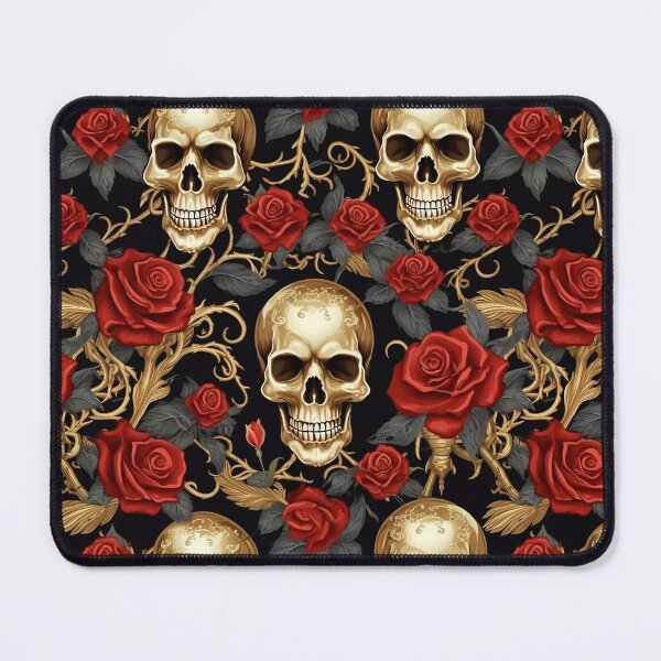 Item preview, Golden skulls and roses - Gothic queen design designed and sold by DarkDesign69.