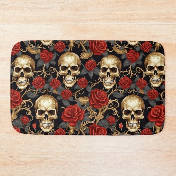 Item preview, Golden skulls and roses - Gothic queen design designed and sold by DarkDesign69.