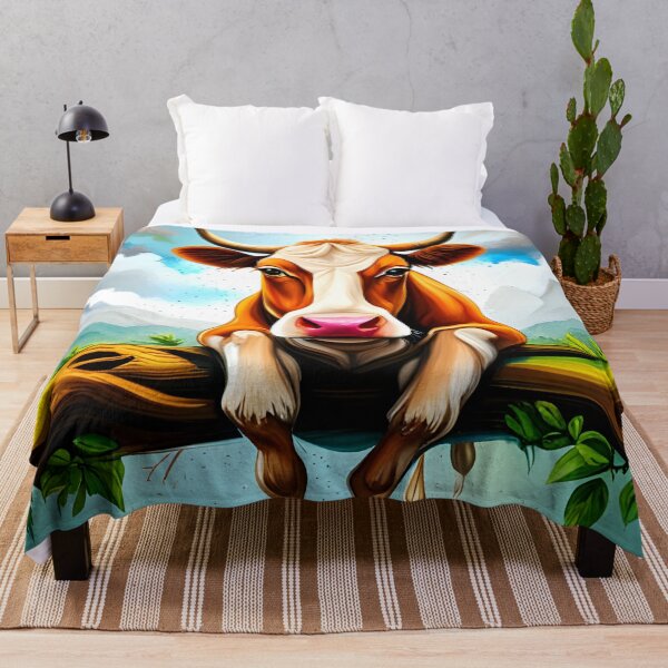 Item preview, Rural Graffiti: A Bovine Perch in Technicolor designed and sold by CreativeCircus.