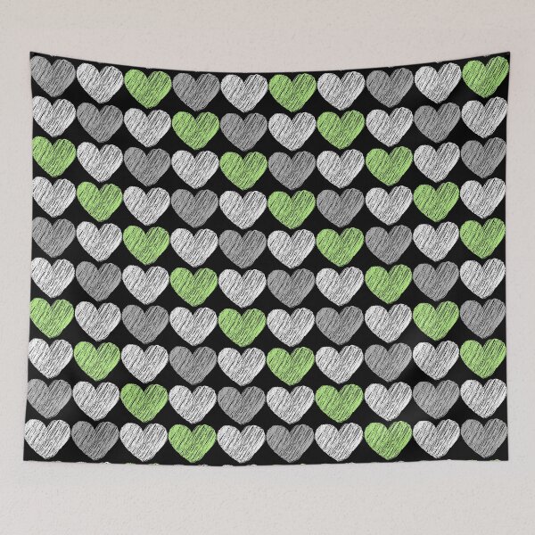 Item preview, Subtle Agender Flag Hearts Pattern designed and sold by ontrendshirts.