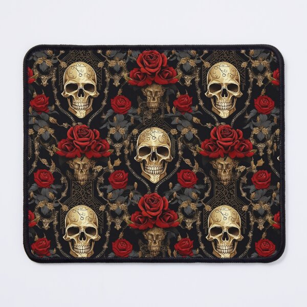 Item preview, Golden skulls and roses - Beautiful Gothic design designed and sold by DarkDesign69.