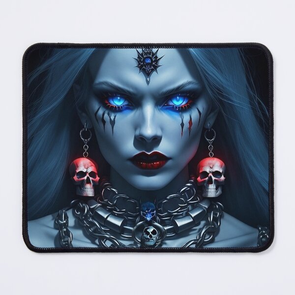 Item preview, Blue Eyed Skull Woman designed and sold by CuratedChoices.
