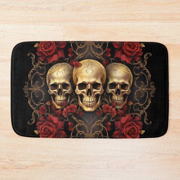 Item preview, Gothic Elegance of Golden Skulls and Victorian Florals - Beautiful Gothic design designed and sold by DarkDesign69.