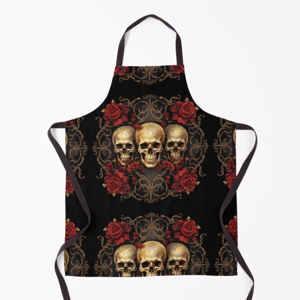 Item preview, Gothic Elegance of Golden Skulls and Victorian Florals - Beautiful Gothic design designed and sold by DarkDesign69.