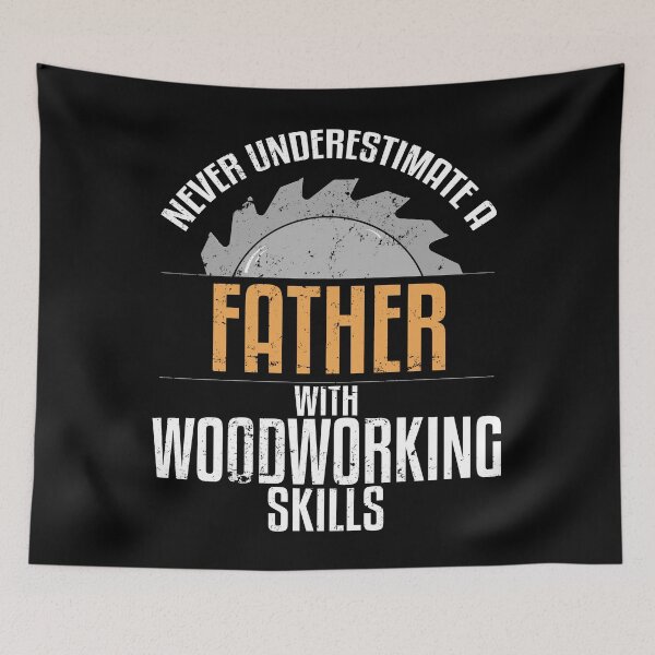Item preview, Woodworking Father Family T-Shirt, Never Underestimate Dad T-Shirt designed and sold by 14thFloor.