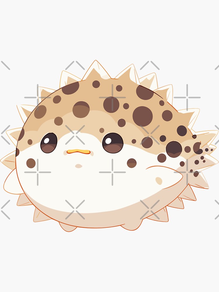 "Kawaii puffer fish" Sticker by KawaiiEdition Redbubble