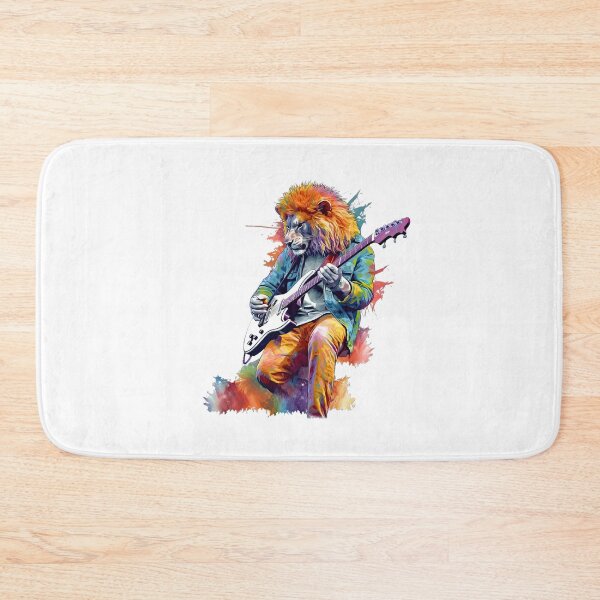 Item preview, Lion Rocking Out On An Electric Guitar designed and sold by whytealistair.