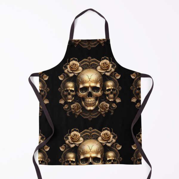 Item preview, The Allure of Golden Skulls and Roses - Luxuriouse Gothic design designed and sold by DarkDesign69.