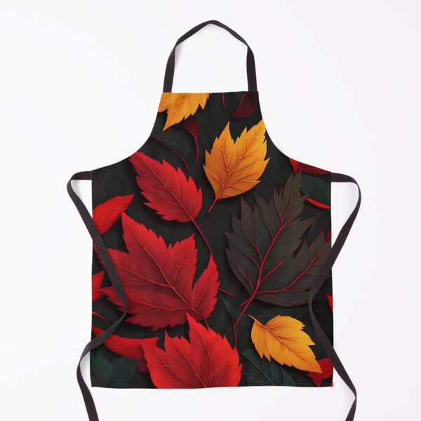 Aperçu de l'œuvre Red and black autumn leaves pattern créée et vendue par Rothnaric.