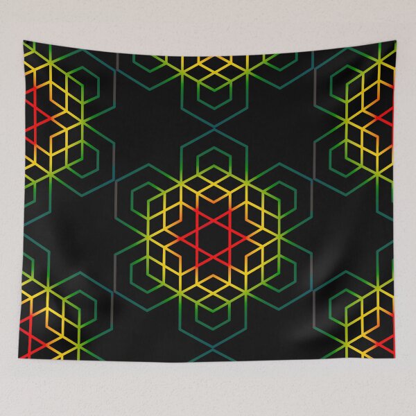 Item preview, geometric chakra colour design 2 black designed and sold by GeoffBeattie.