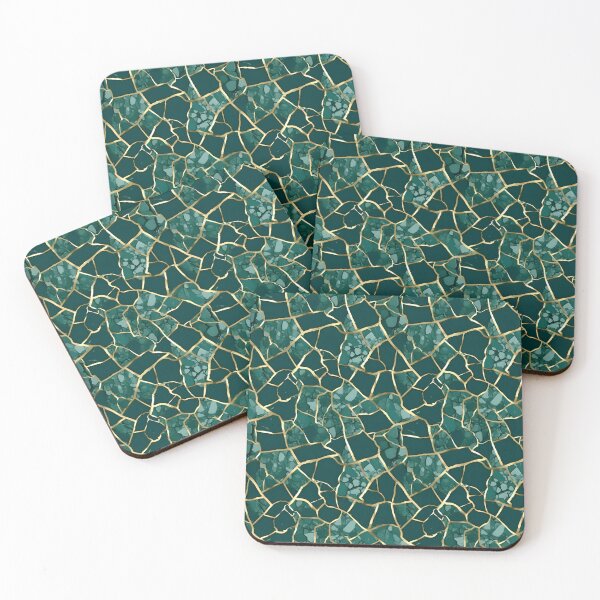 Item preview, Kintsugi Emerald Pattern designed and sold by liligo-art.