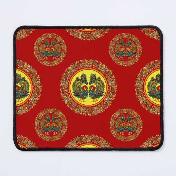 Item preview, Elegant Kalamkari Dancing Peacock Folk Art Pattern - ROUGE designed and sold by Art-PraveenRai.
