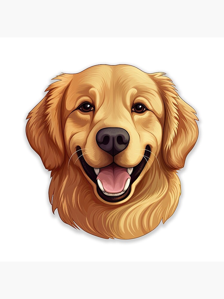 Poster for Sale mit Golden Retriever-Hunde-Cartoon-Emoji von  DrFaust-Designs