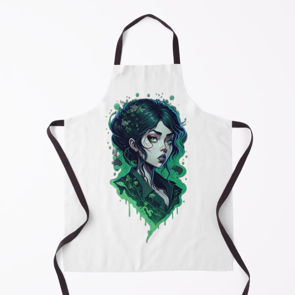 Item preview, Enchanting Green-haired Woman: Captivating Digital Painting designed and sold by Motumbox.