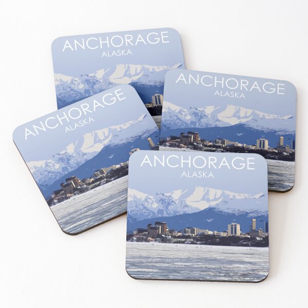 Item preview, Anchorage, Alaska, USA, Travel Print designed and sold by summattodraw.