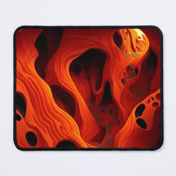 Artikelvorschau, Pattern Illustration of the inside of a cave, orange and red theme entworfen und verkauft von Rothnaric.