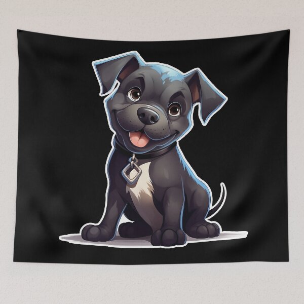 Item preview, Pawfectly Adorable: Delight in the Cuteness of a Black Pitbull Puppy designed and sold by DarkDesign69.
