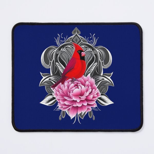 Item preview, Cardinal Bird With Peony Color Indiana State Tattoo Art designed and sold by taiche.