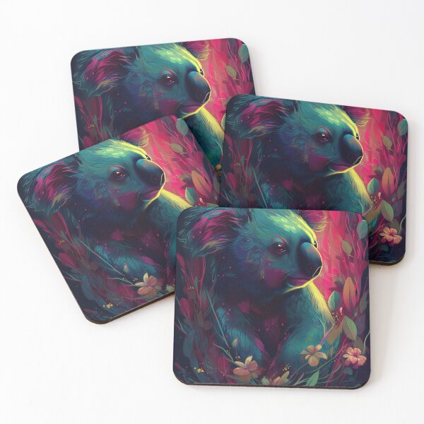 Item preview, Portrait of a koala bear colorful artwork animal lover poster, wall art, illustration, art print, pet portrait  designed and sold by VilescytheArt.