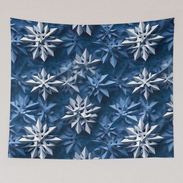 Item preview, Frozen Elegance: 3D Snowflakes Pattern designed and sold by EVA4designs.