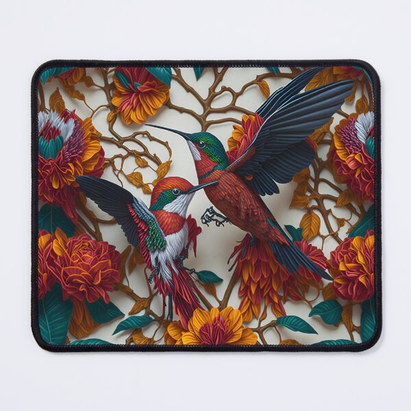 Artikelvorschau, Illusionäre Blüten: Fesselnde Muster aus Blumen und Kolibris entworfen und verkauft von AmazingLab.