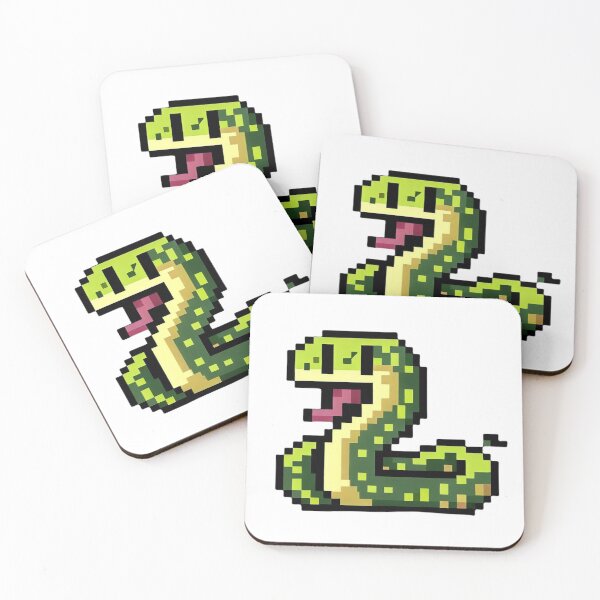 Item preview, Happy snake pixel art designed and sold by PexelBoi.