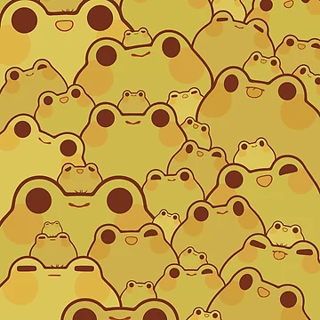 Artwork thumbnail, Many frogs by Rihnlin