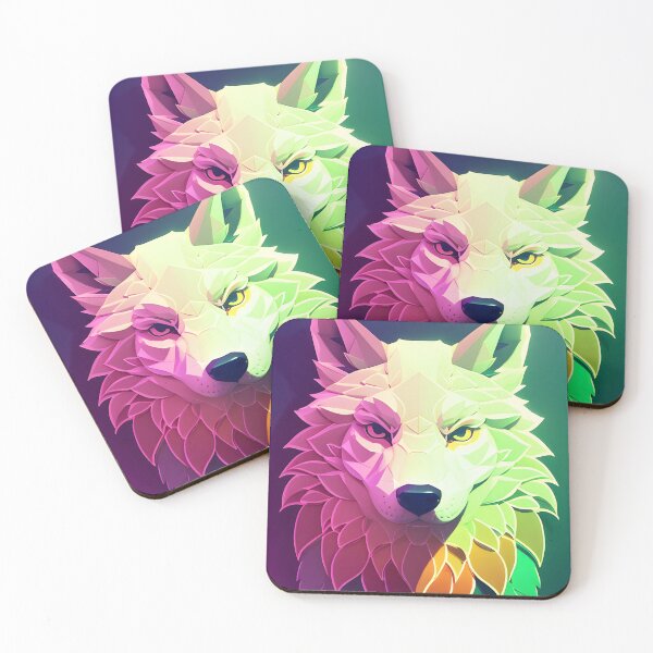 Item preview, Fearless Alpha Wolf Under Green Night Light designed and sold by LEVI SALVIAN JANITRA.