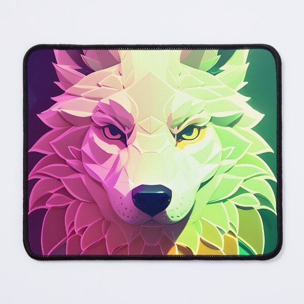 Item preview, Fearless Alpha Wolf Under Green Night Light designed and sold by LEVI SALVIAN JANITRA.