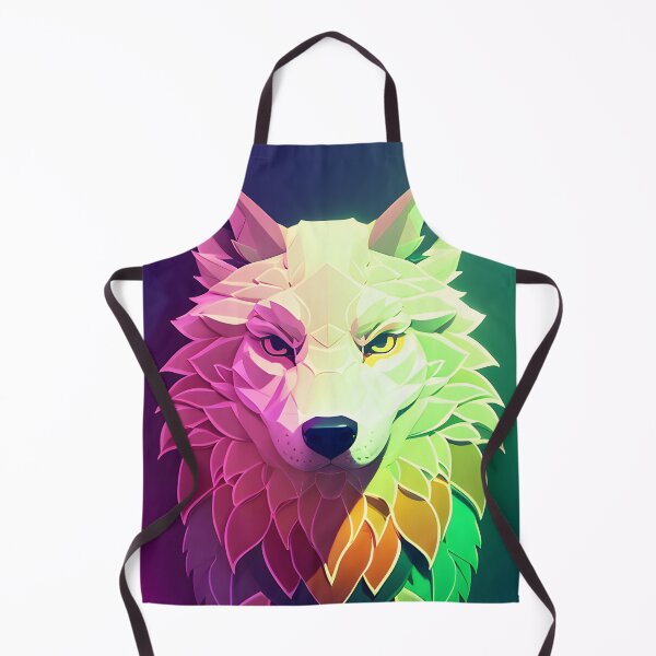 Item preview, Fearless Alpha Wolf Under Green Night Light designed and sold by LEVI SALVIAN JANITRA.
