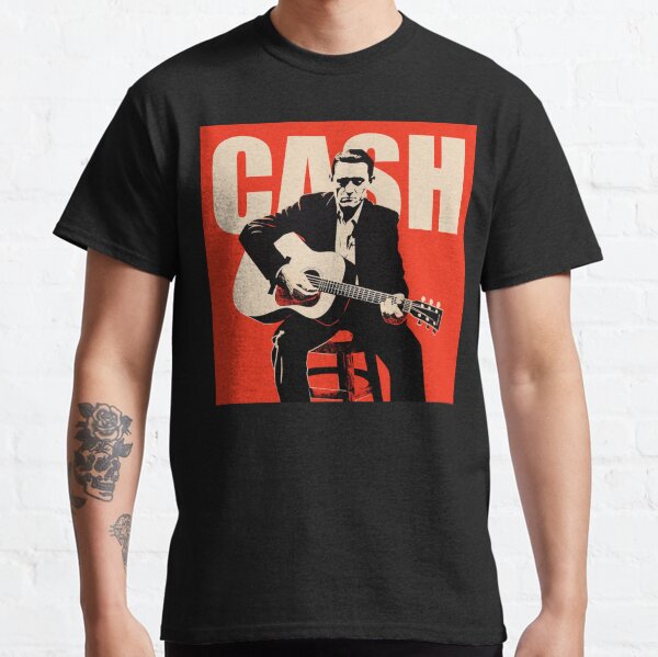 Vista previa del artículo con la obra «El legendario hombre de negro: tributo a Johnny Cash», diseñado y vendido por lg whittaker.