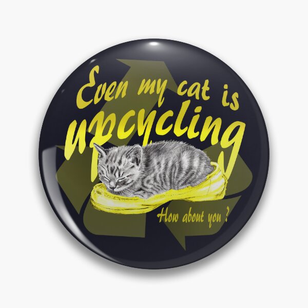 Item preview, Sleeping kitten in old shoe - graphite version, Upcycling text in yellow colorized English designed and sold by SylvieG18.